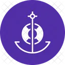 Anchor Lifebuoy Ocean Icon