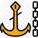 Anchor Chain Maritime Anchoring Ship Anchorage Icon