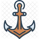 Anchor Security Compass Icon