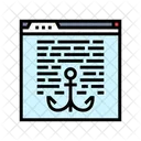 Anchor Text Seo Icon