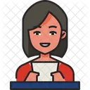 Anchorwoman Journalist Reporter Icon