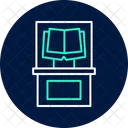 Ancient Book Neon Glow Icon