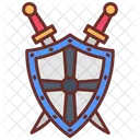 Ancient Shield Swords Shield Icon