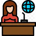Ancora De Noticias Apresentador Ícone