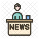 Noticias Midia Reporter De Noticias Ícone