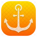 Ancora Pirata Navio Ícone
