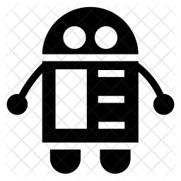 Android robot Icon - Download in Glyph Style