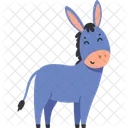 Ane Bleu Animal Icône
