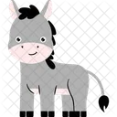 Doux âne gris  Icône