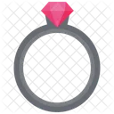 Anel De Noivado De Diamante Anel Noivado Ícone