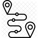 Start Ziel Strecke Symbol