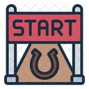 Start Pferd Rennen Symbol