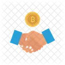 Deal Handedruck Bitcoin Icon