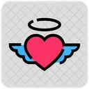 Valentine Day Angel Heart Icon