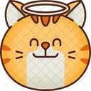 Angel Emoticon Cat Icon