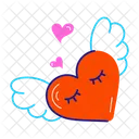 Angel Heart Wings Heart Heart Emoji Symbol