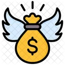 Angel Investor Money Bag Wings Icon