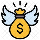 Angel Investor Money Bag Wings Icon