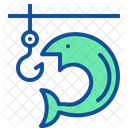 Angeln Fisch Wasser Symbol