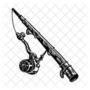 Angelrute Angeln Kastagnetten Symbol