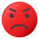 Anger Face Emoji Icon