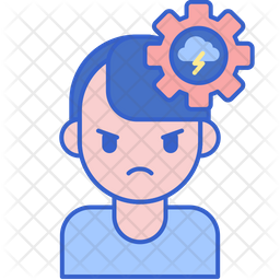 Anger Management Icon - Download in Colored Outline Style