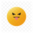 Anggry Face With Tongue Face Feeling Icon