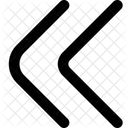 Angle Double Left Arrow Left Icon