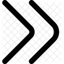 Angle Double Right Direction Arrow Icon