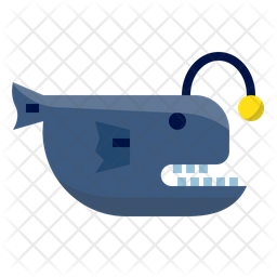 Angler Fish Icon - Download in Flat Style