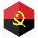 Angola Flag Hexagon Icon