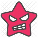 Angry Emoticon Star Icon
