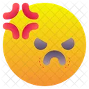 Angry Angry Face Emoticon Icon