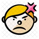 Boy Face Angry Icon