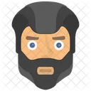 Angry Beard Man  Icon