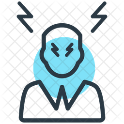 Angry Boss Icon - Download in Colored Outline Style