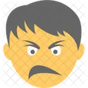 Confounded Angry Boy Icon
