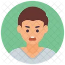 Angry Boy Annoyed Irritated Boy Icon