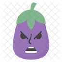 Angry Brinjal Face  Icon