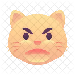 Angry cat Emoji Icon