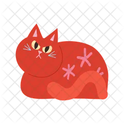 Angry cat cartoon clipart  Icon