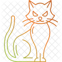 Angry Cat Halloween Spooky Icon