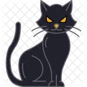 Angry Cat Halloween Spooky Icon
