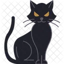 Angry Cat Halloween Spooky Icon