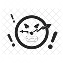 Work Clock Angry Symbol