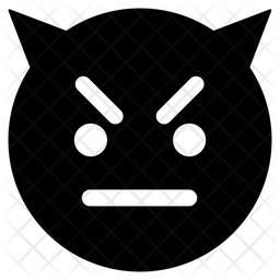 Angry Devil Face Emoji Icon