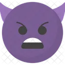 Angry Devil Face  Icon