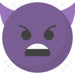 Angry Devil Face Emoji Icon