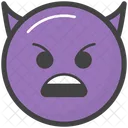 Angry Devil Face  Icon
