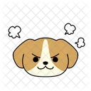 Dog Angry Sullenness Icon